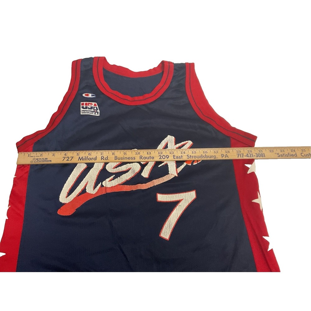 Vintage David Robinson #7 Champion USA DREAM TEAM Jersey USA Made 90's - Picture 6 of 7